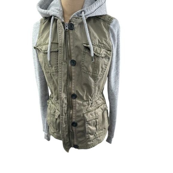 "Abercrombie & Fitch"Women's Rugged Jacket SZ M Hooded Preppy Bella Swan Tomboy - Picture 3 of 11